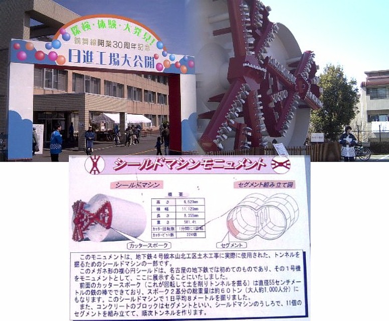 交通局日進工場（鶴舞線赤池駅下車）で展示されているものです。 右端の人物と比較して下さい 交通局日進工場