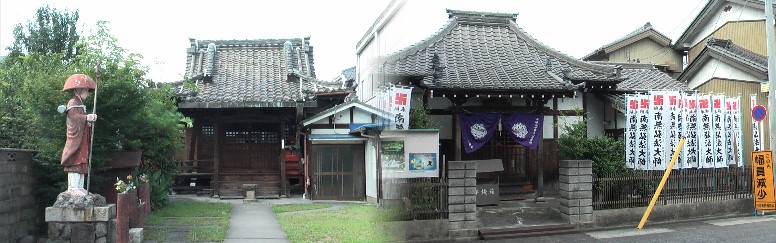 左は１０～１１番割観音堂 １０～１１番割観音堂。 右は6番、7番割観音札所。 6番、7番割観音札所