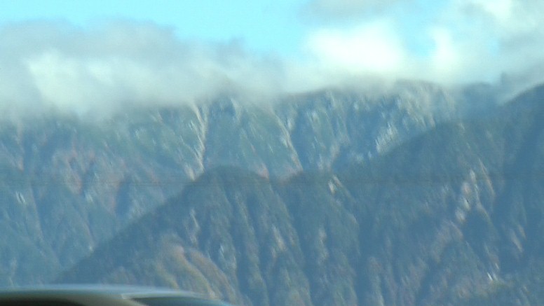 木曽駒連峰の遠望。