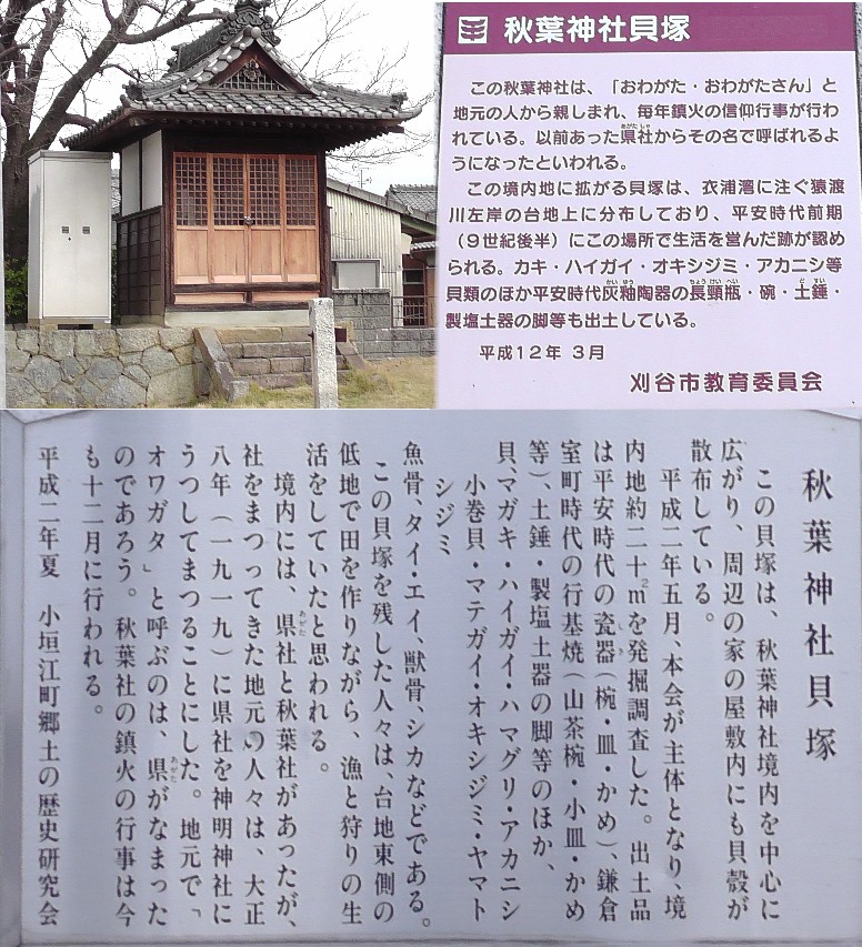 秋葉神社貝塚。