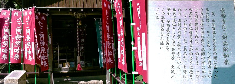 境内の安楽寺たこ阿弥陀如来。