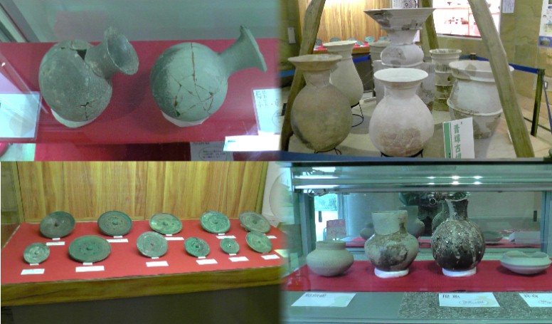 青塚古墳展示施設内展示品(許可を受け撮影)。