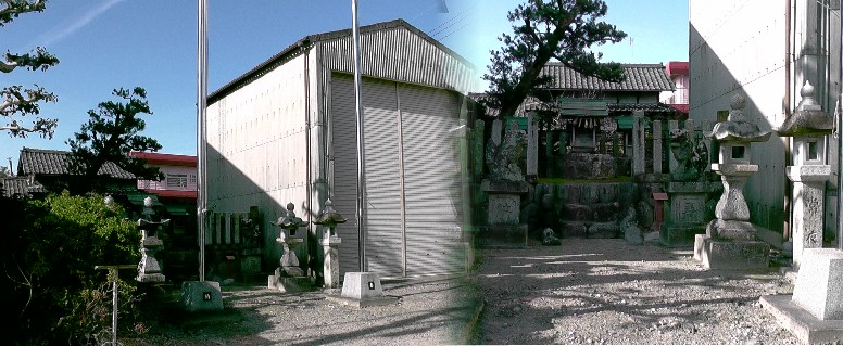 朝日天王社。 「尾張名所図会」によると織田信長の清洲在城時から清洲四天王の一つとして 尊崇されたと伝わります。