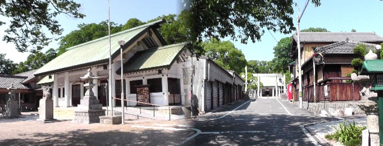 熱田神社。熱田神社の境内で、毎月５と０のつく日朝市が開かれます。 境内の三峯神社由来 熱田神社