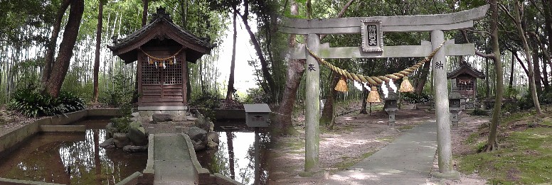 桜井神社境内の弁財天神社。