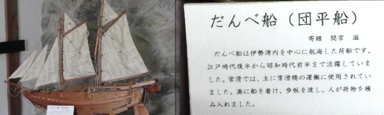 ポケットパーク休憩所の近くの蔵（上記右写真白い壁）に展示されています。