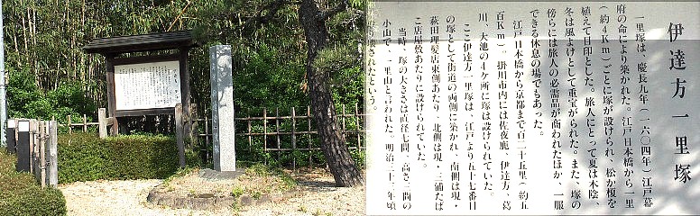 伊達方一里塚跡。