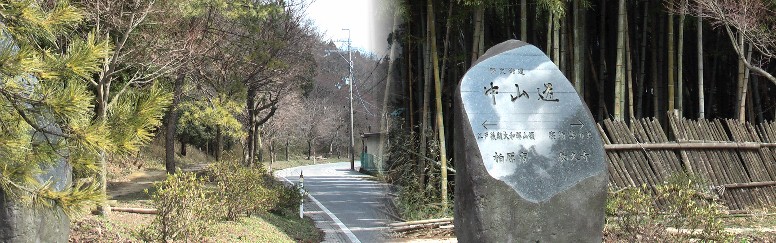 今須宿の石碑。西の見付け跡と思われます。