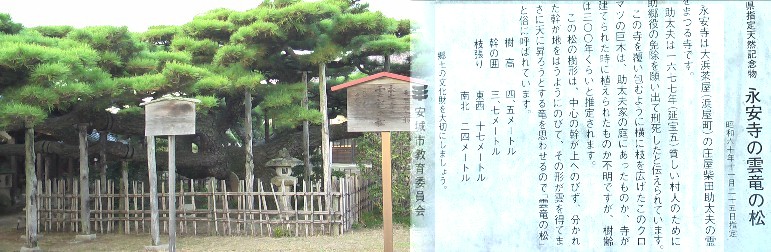 永安寺。庄屋柴田助太夫の霊を祀るお寺です。 永安寺