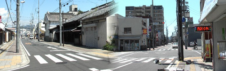 江尻東付近と昔の商家の佇まい。