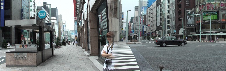 銀座４丁目交差点。ここもレッキとした旧東海道です。