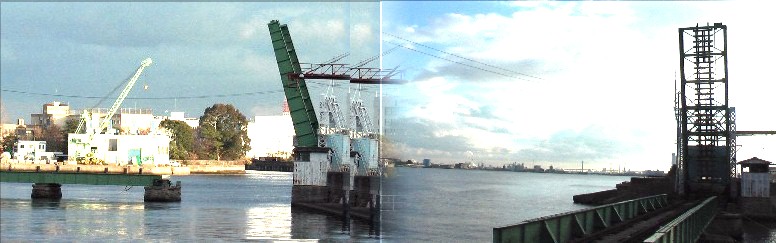 日本に現存する最古の跳上橋。跳ね上げた状態で保存中。登録有形文化財(国)。 近代化産業遺産指定(経産省)。 名古屋港・跳上橋 名古屋港・跳上橋