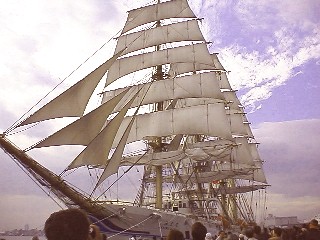 優雅な姿を現した海王丸