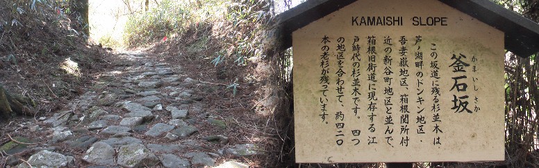 釜石坂の石畳。