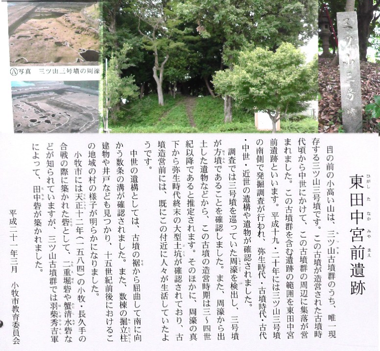 三ツ山古墳群のうち唯一現存する三号墳です。