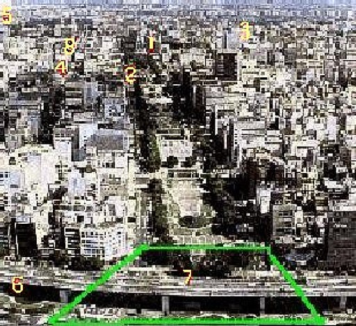 空からの久屋大通り