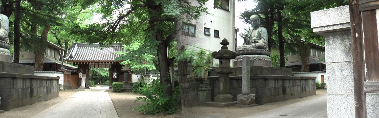 品川寺（ほんせんじ）と大仏。品川宿は青物横丁駅から日本橋に向かって歩きます。