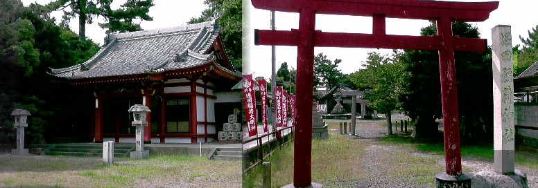 堀田稲荷神社。 堀田稲荷神社/豊石神社