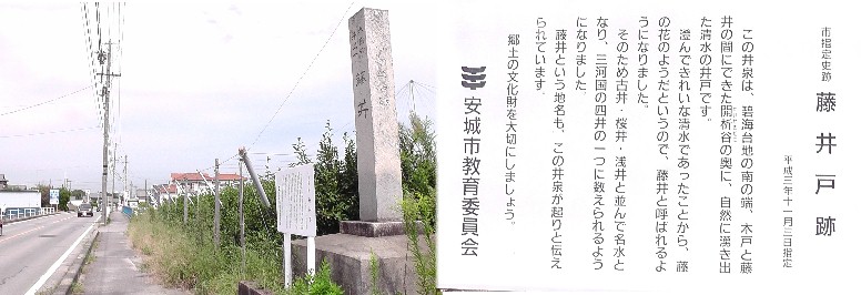 藤井戸跡。 藤井戸跡