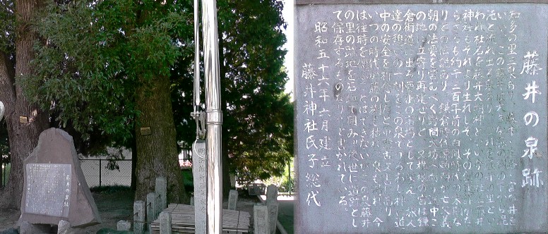 藤井の泉（藤井神社境内）。