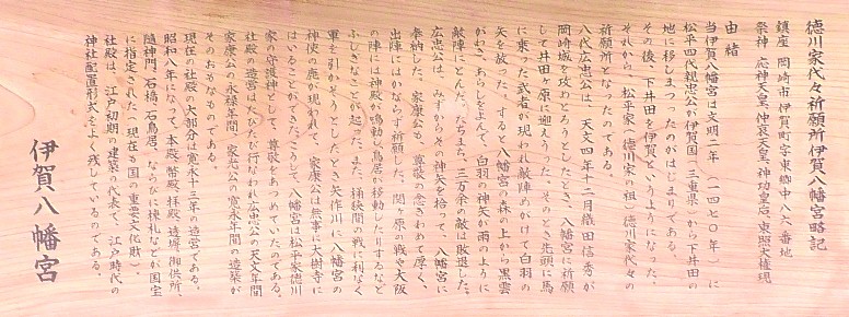 伊賀八幡宮略記。