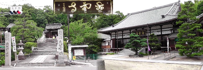 慈雲寺本堂と参道。 慈雲寺