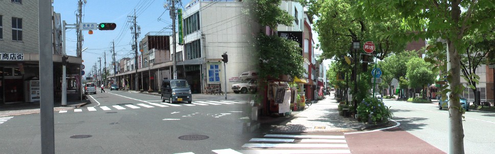 掛川市内商店街。