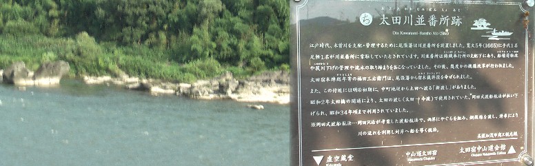川並番所跡から対岸の大井戸の渡し場を撮る。