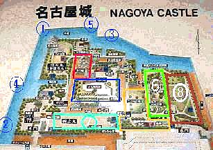 名古屋城内の案内図です。