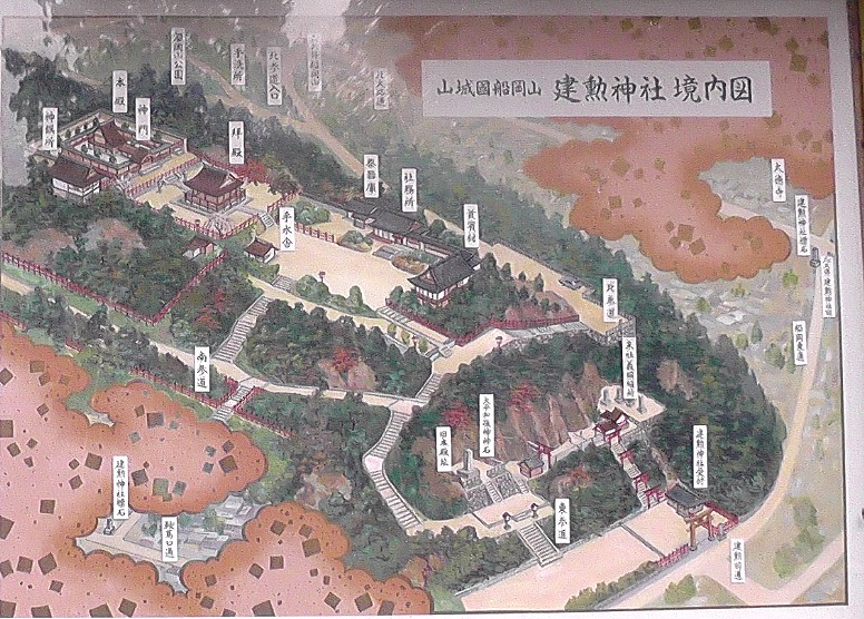 建勲神社境内図。
