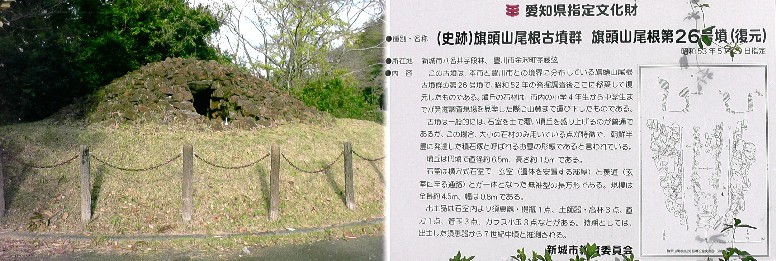 旗頭山尾根古墳群。 説明文拡大 旗頭山尾根古墳群