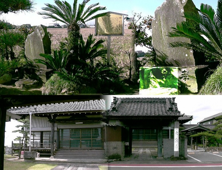 大宝寺（下）境内の孝女和喜之碑。 説明文拡大 大宝寺境内の孝女和喜之碑