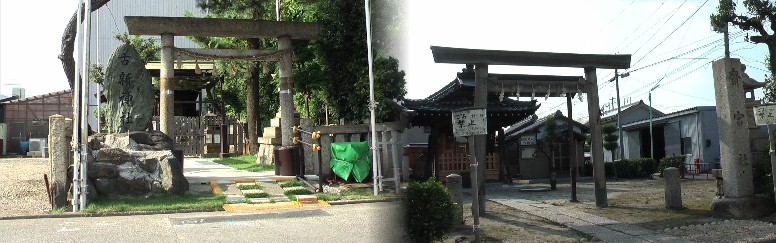左：古新神社。右：斎宮社。