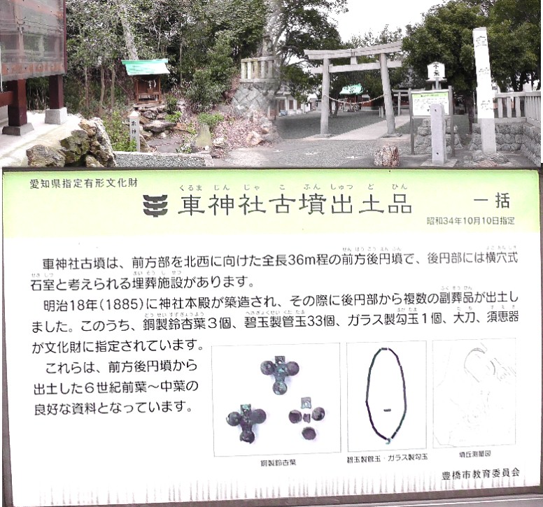 車神社。 古墳碑文拡大 車神社