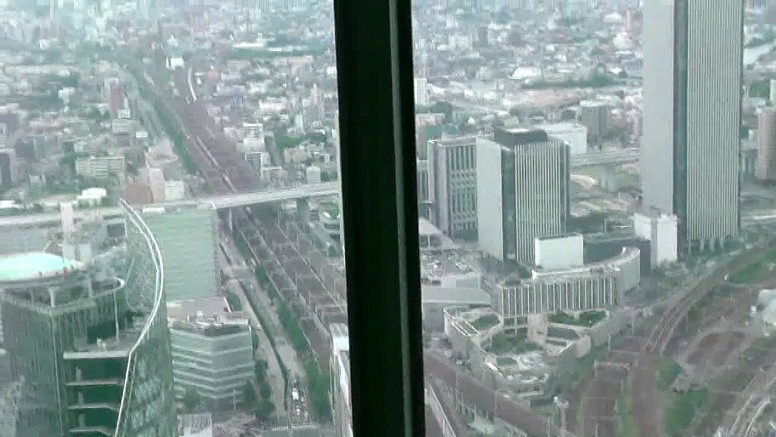 スカイプロムナードから名古屋駅南西方面を撮る。