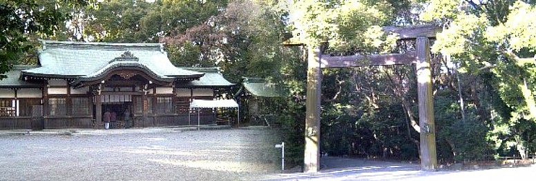 右は神宮南門。左は南門横にある上知我痲神社。広大な神域には多くの神社が鎮座されています。 下段には新たに参拝して更新、掲示いたします。