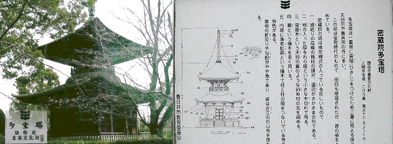 国指定重要文化財の多宝塔。