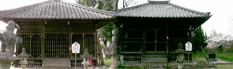 左:開山堂。右:観音堂。