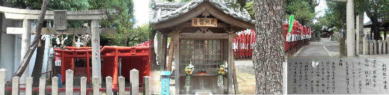 700年以前よりこの地に鎮座されるといわれる水野社。身替り地蔵堂、大松稲荷大明神、護国社など 多くの社が境内に祀られています。水野社由来拡大。 水野社