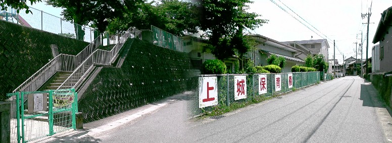 諸輪北城跡。諸輪北城跡があったとされる上城保育園。 諸輪北城跡