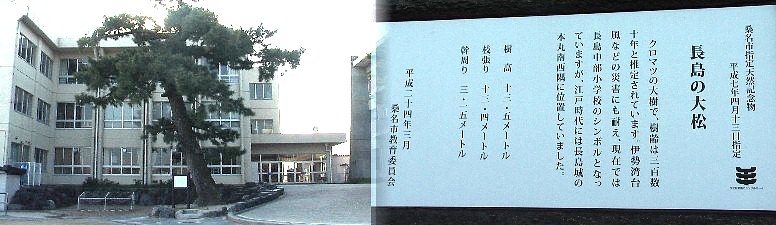 長島中部小学校の一角にあります。