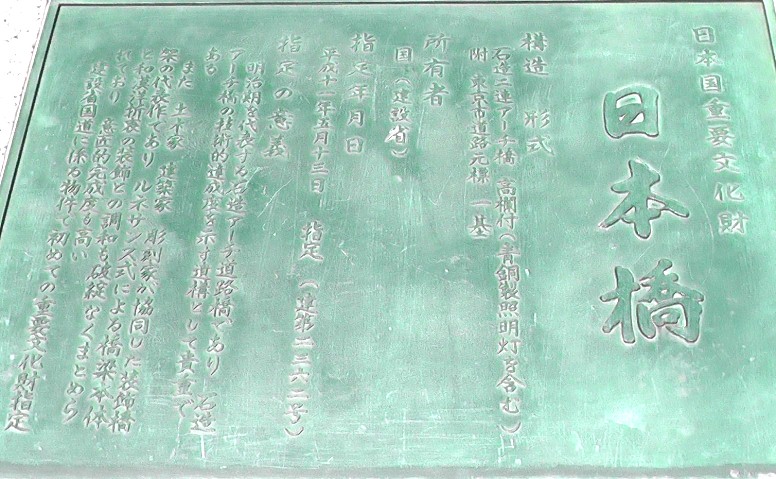 日本橋銘板。