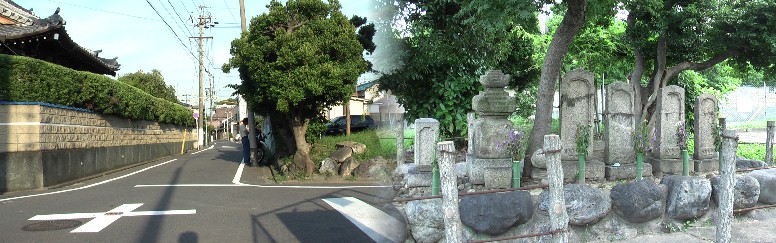 丹羽長忠(丹羽長秀の兄)・屋敷跡。上記水神堂から東へ約２００ｍの妙本寺(左写真)前に 織田信長の家臣・丹羽長忠の屋敷跡があります。現在墓だけが（右写真）一部残っています。 丹羽長忠の屋敷跡 丹羽長忠の屋敷跡