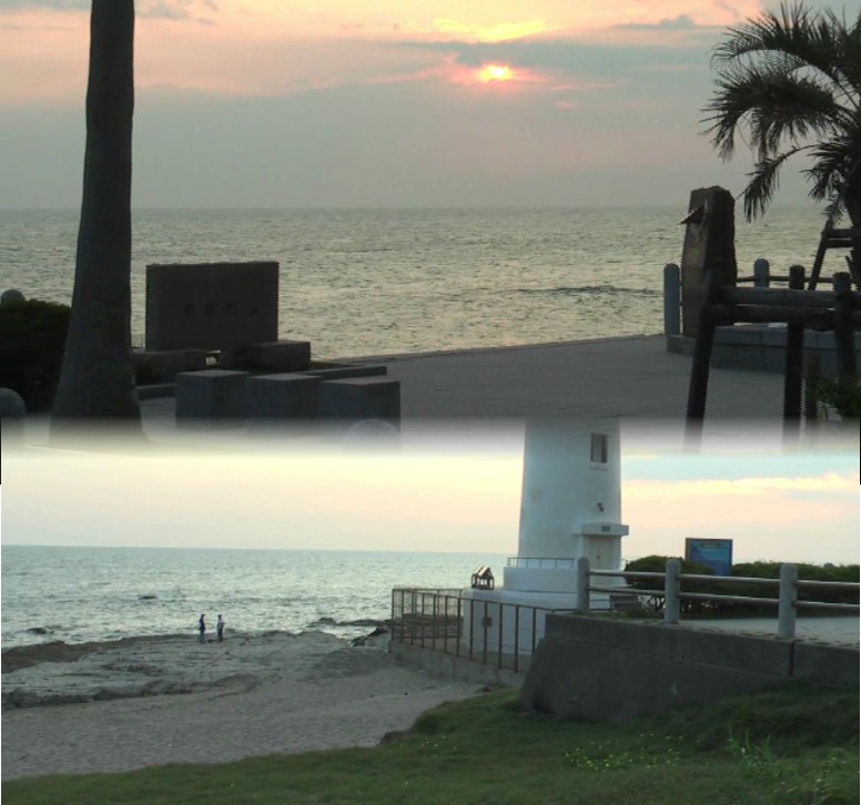 灯台の夕景は５年ほど前に撮ったものです。