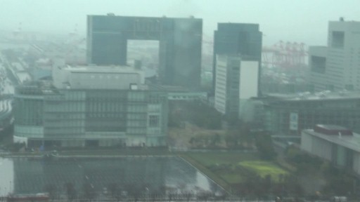春雨煙るお台場風景1、「はちたま」より撮影