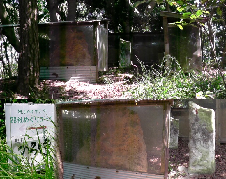 大井烽火台跡。このような形で残っているのはここだけです。 関連：高根山烽火台跡。 亀崎高根山烽火台跡。 長尾山烽火台跡。 布土（ふっと）烽火台。 大井烽火台跡 師崎烽火台跡 師崎遠見番所