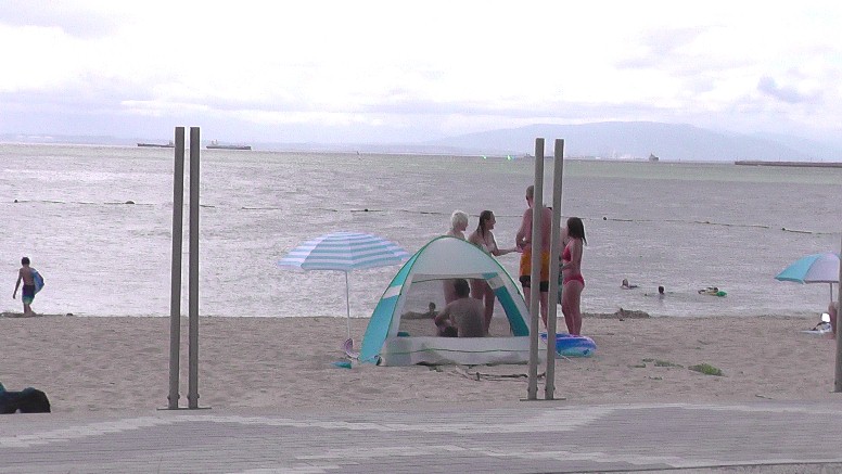 2021.07.18 撮影。 世界で一番古く歴史ある大野海水浴場。