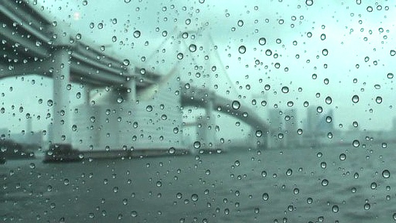 レインボーブリッジの下を行く水上バスから撮影