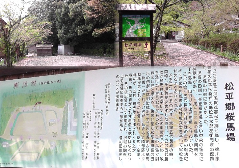 松平郷桜馬場跡。上写真2枚は桜馬場跡の隣接地です。