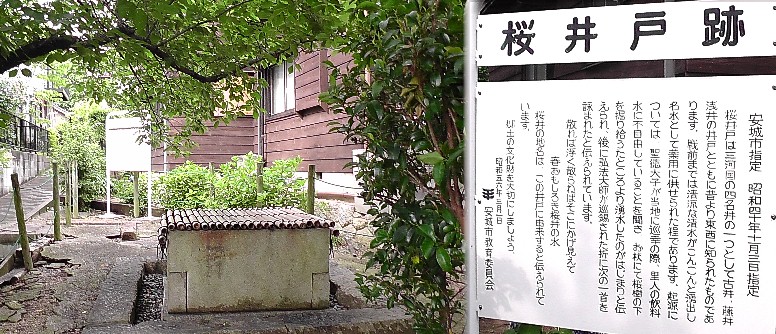 桜井戸跡。 桜井戸跡